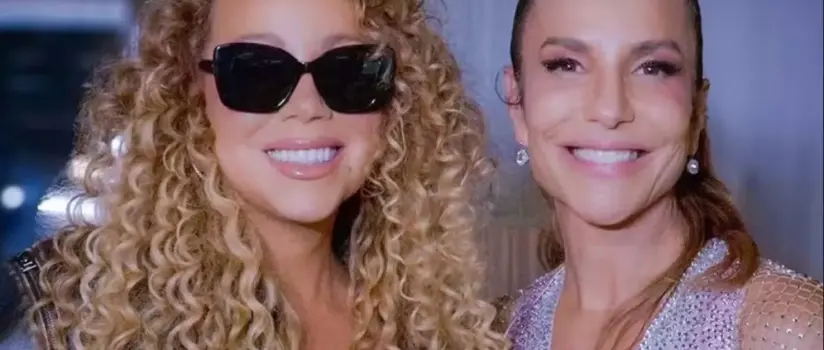 'Melhores amigas', diz Ivete Sangalo ao postar vídeo com Mariah Carey nos bastidores do The Town