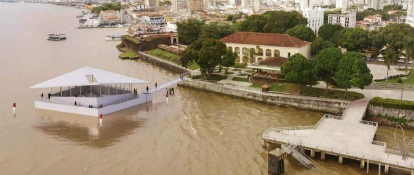 AquaPraça é montada em Belém como símbolo da COP30 e legado internacional para a Amazônia