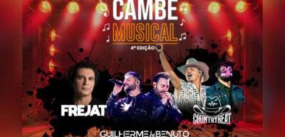 Cambé anuncia shows de Frejat, Guilherme & Benuto e CountryBeat em novembro