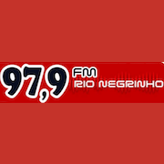 Logo da rádio Rio Negrinho FM