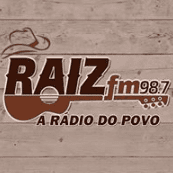 Logo da rádio Raiz FM