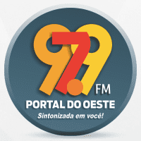 Logo da rádio Portal do Oeste FM