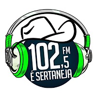 Logo da rádio 102 FM Sertaneja