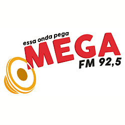 Logo da rádio Mega FM Litoral