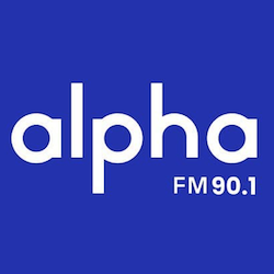 Logo da rádio Alpha FM