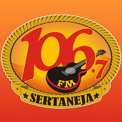 Logo da rádio 106 FM Sertaneja