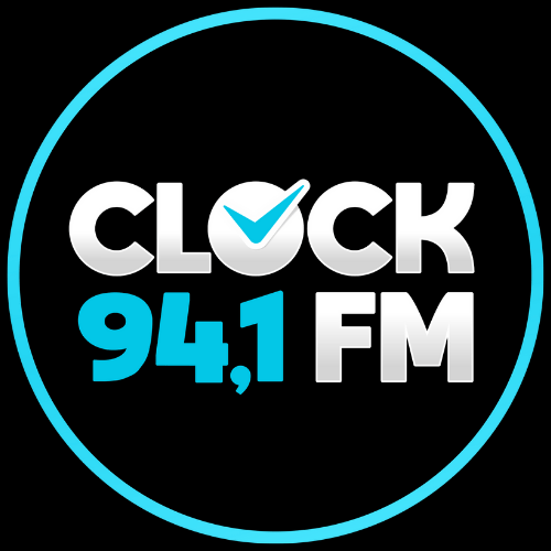 Logo da rádio Clock FM
