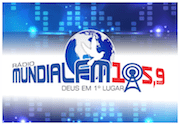 Logo da rádio Mundial FM