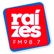 Logo da rádio Raízes FM